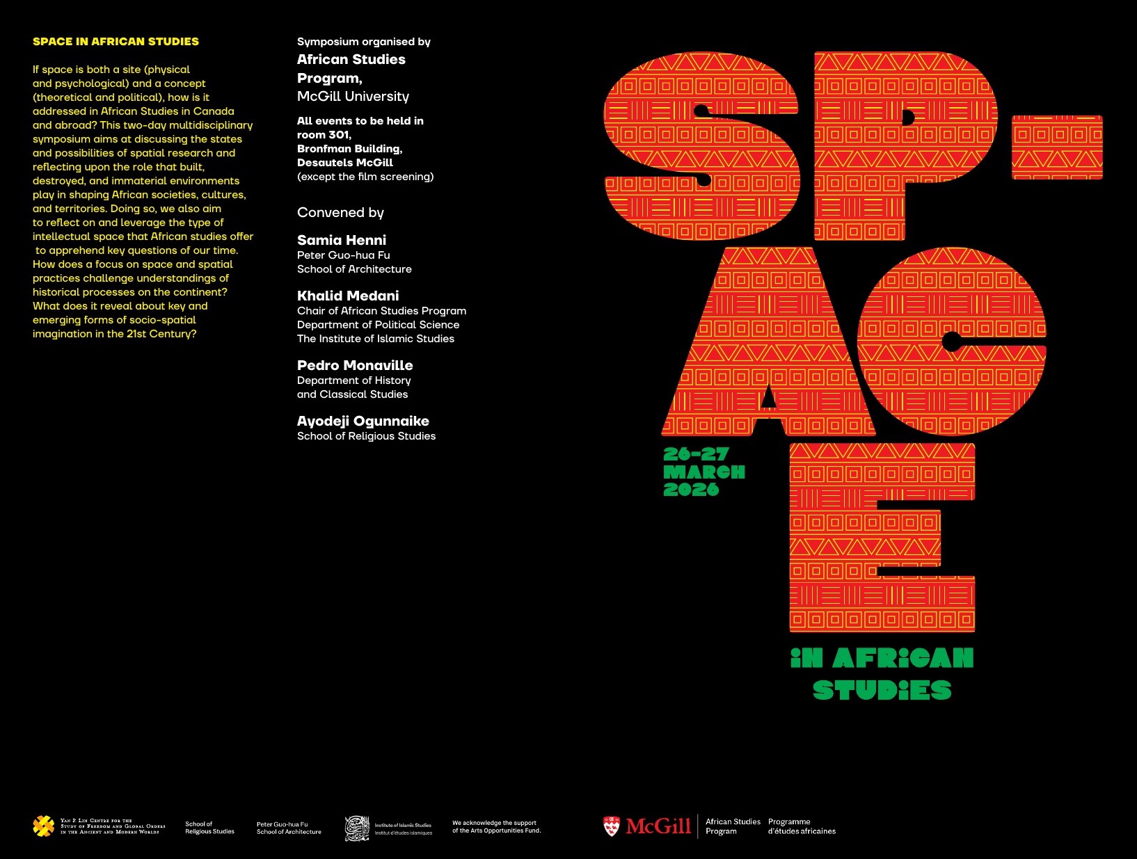 Space in African Studies symposium poster